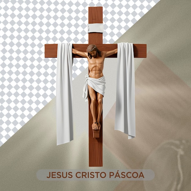 Jezus Chrystus na krzyżu podczas Wielkanocy
