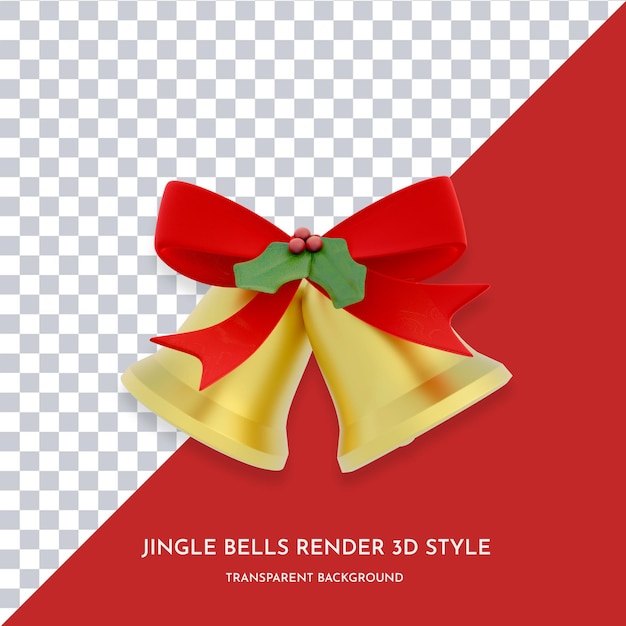 PSD jingle bells isolated 3d style render