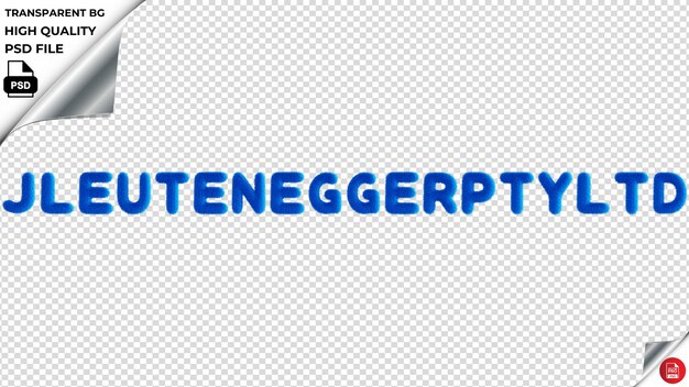 PSD jleuteneggerptyltd typography blue fluffy text psd transparent