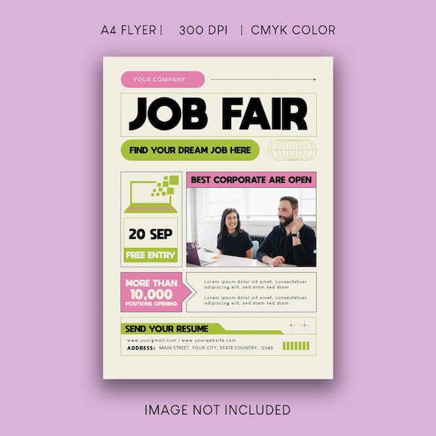 PSD job fair flyer and recruitment flyer