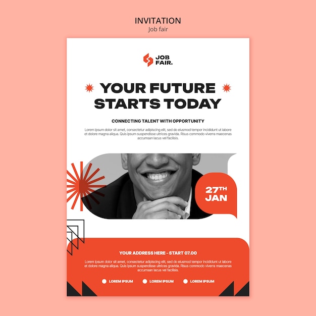 Job fair template design