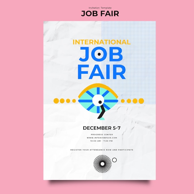 PSD job fair template design