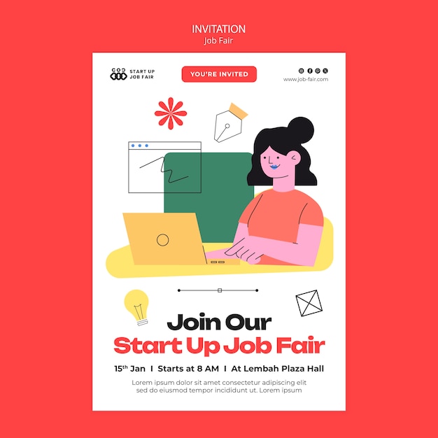 Job fair template design