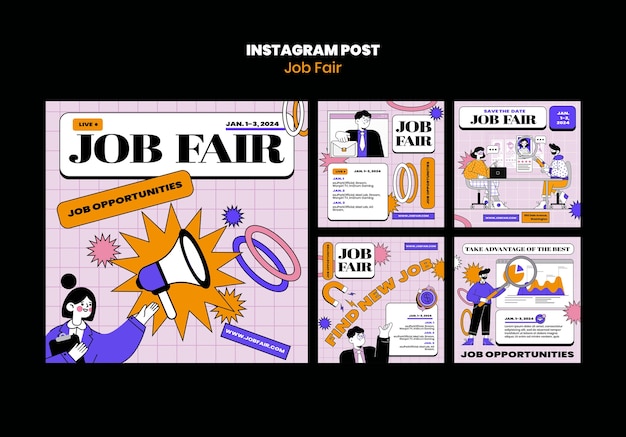 Job fair template design