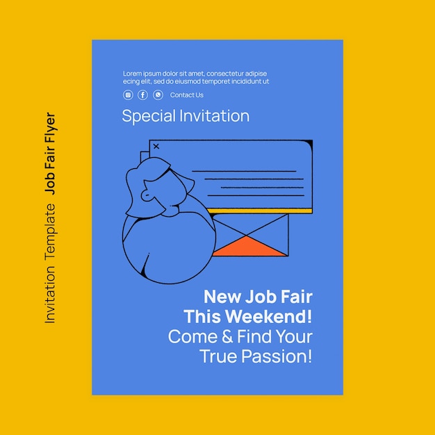 PSD job fair template design