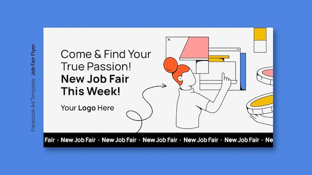 PSD job fair template design