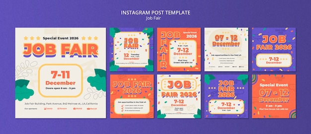 Job fair template design