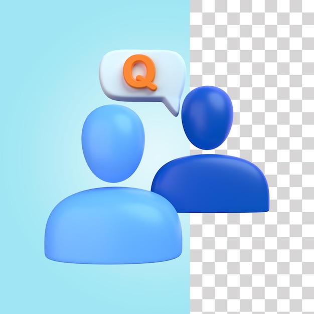 Job interview 3d icon