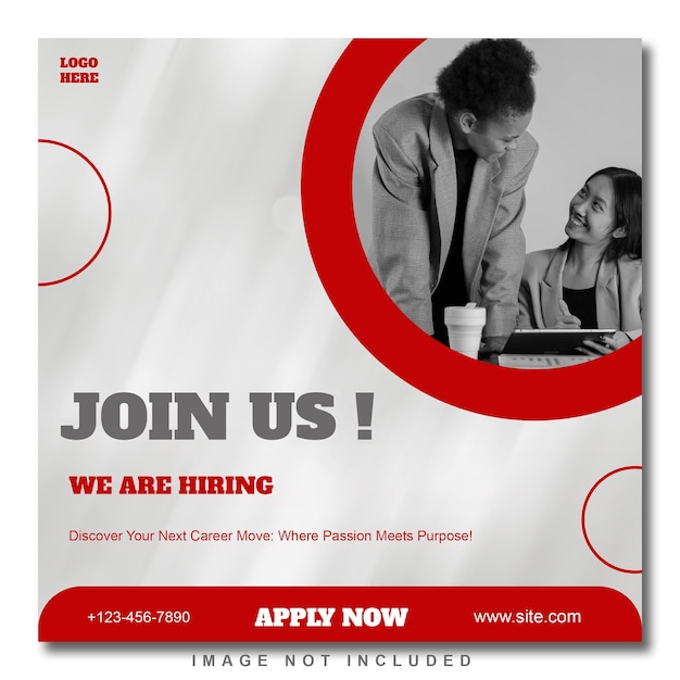 job opening and hiring post for social media