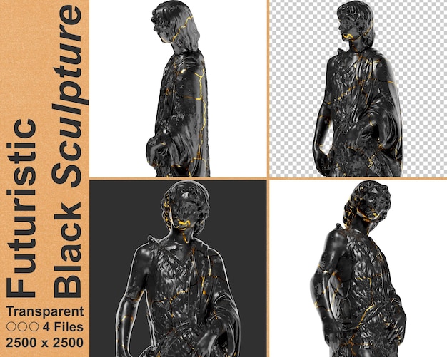 Giovanni battista da ragazzo ritratto rinascimentale busto in marmo nero e oro