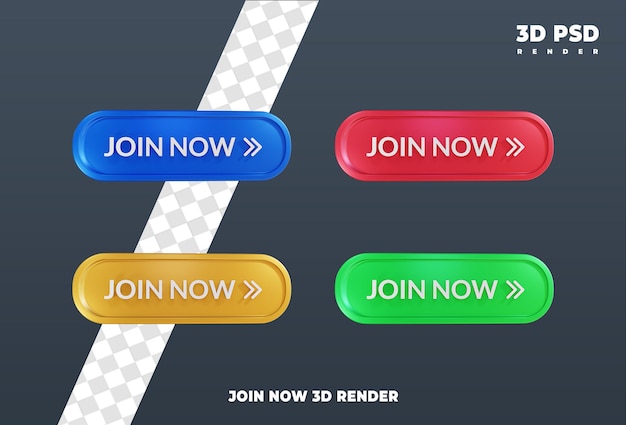 Join now labels design 3d render icon badge isolated