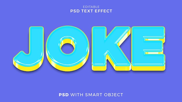 Joke text effect editable template