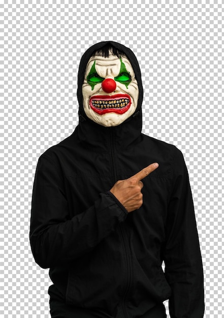 Joker maskesi takmış adam, izole edilmiş