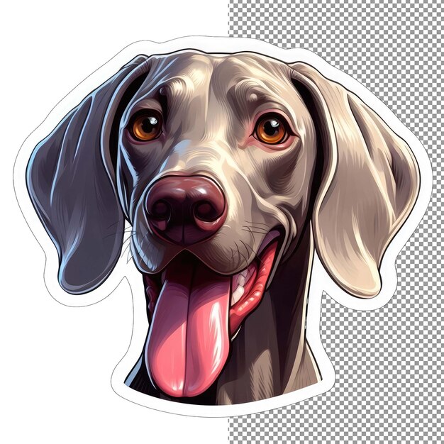 Jolly canine dog's tongueout delight sticker