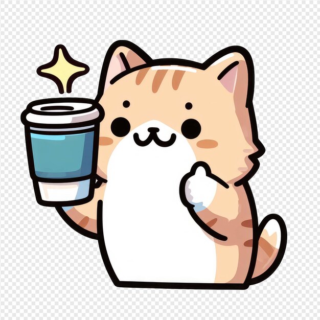 PSD jolly cat png sticker