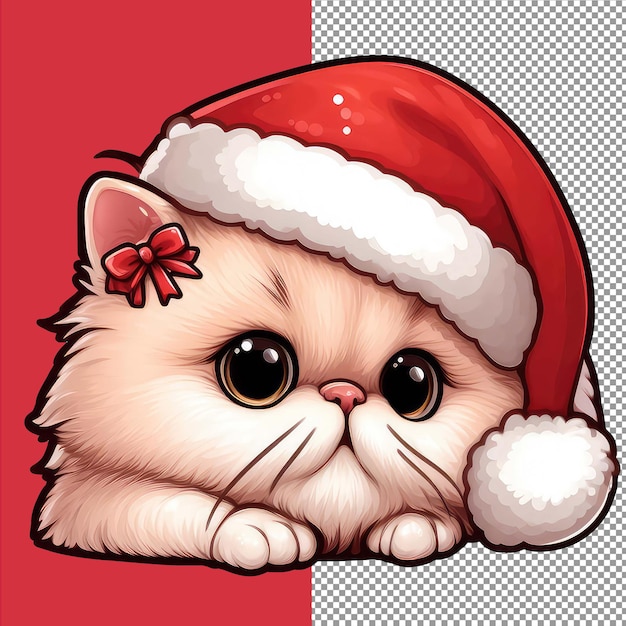 PSD jolly kitten w kapeluszu png