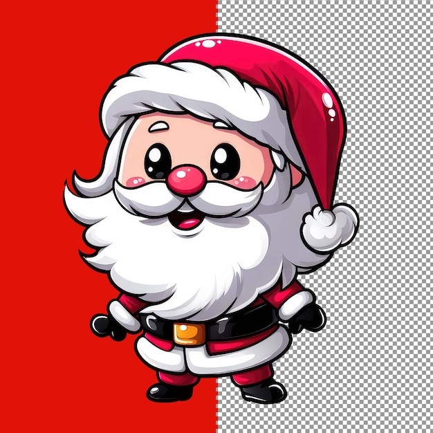 PSD jolly santa waving sticker