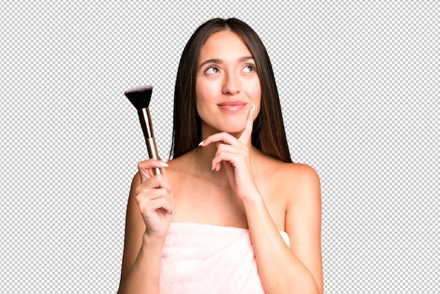 Jonge mooie vrouw make-up en schoonheid concept