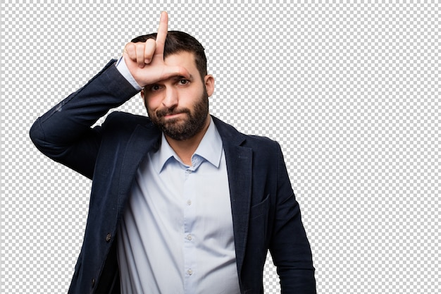 Jonge zakenman met een koffer