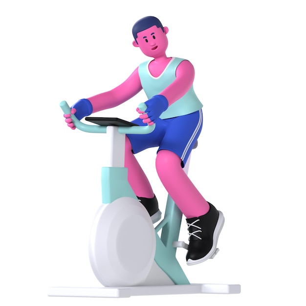 Jongen Static Bike Gym Fitness Oefening