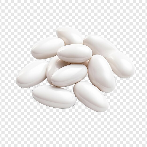 PSD jordan almonds isolated on transparent background