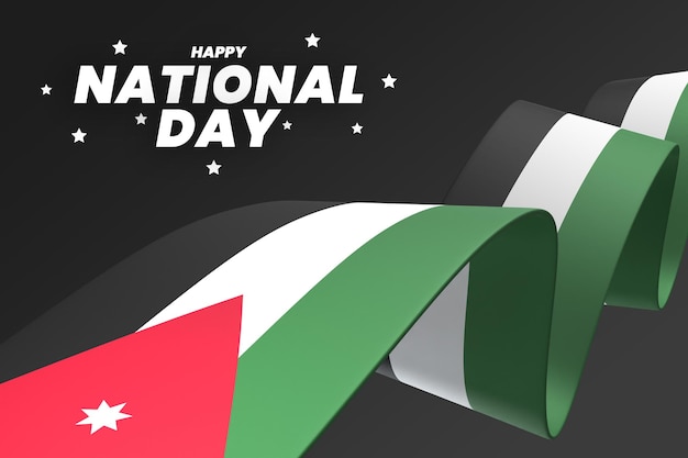 Jordan Flaga Projekt Narodowy Dzień Niepodległości Baner Edytowalny Tekst I Tło