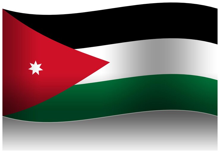 Jordanië waaien vlag 3D