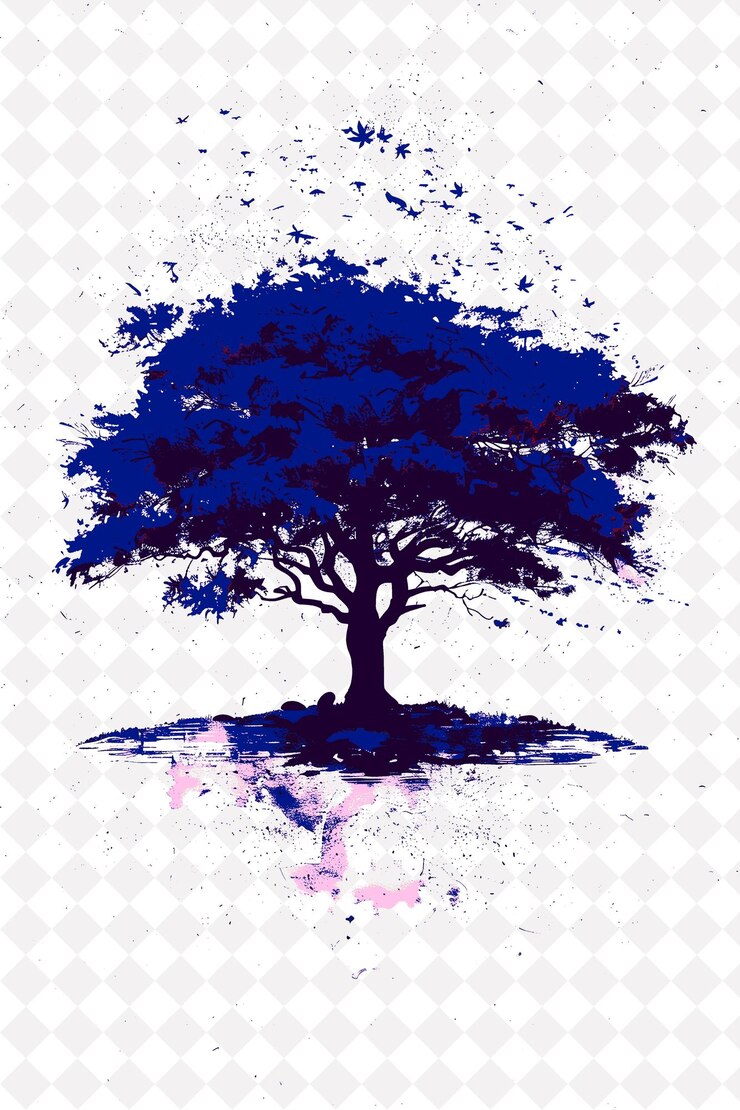 PSD jorge amados manuscript with a red ip amarelo tree in the ba brazil scene and culture illustrations