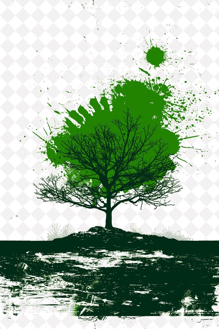 PSD jorge amados manuscript with a red ip amarelo tree in the ba brazil scene and culture illustrations