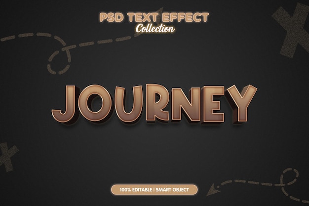 journey text effect psd template