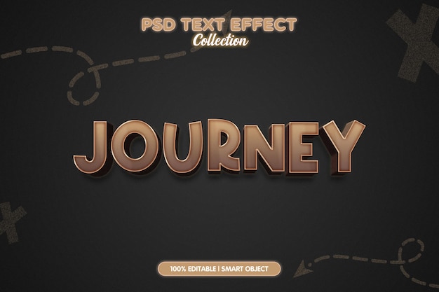 PSD journey text effect psd template