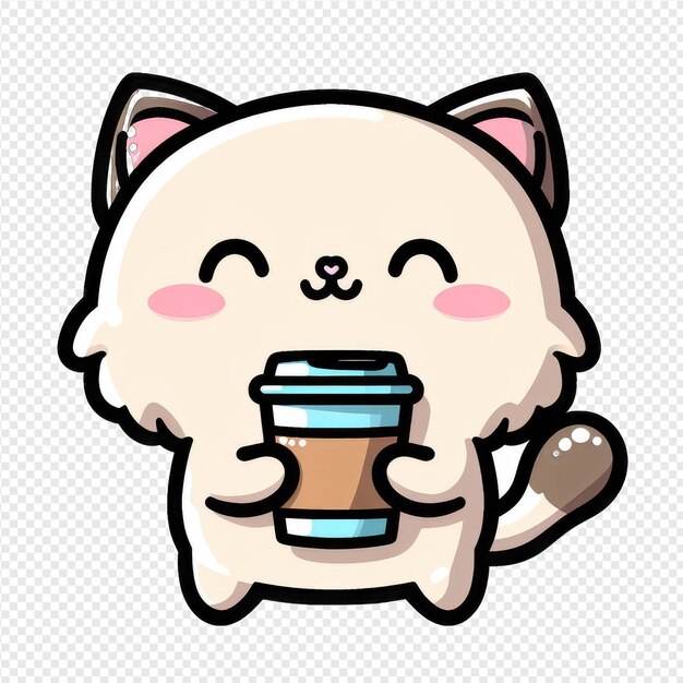 PSD jovial cat png sticker