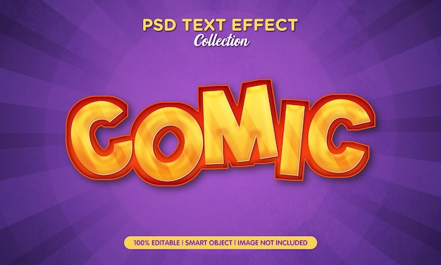 PSD joy comic text effect template