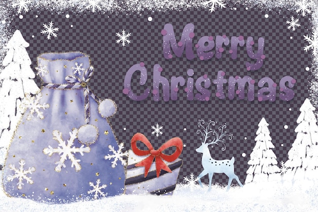 Joyful christmas greeting card