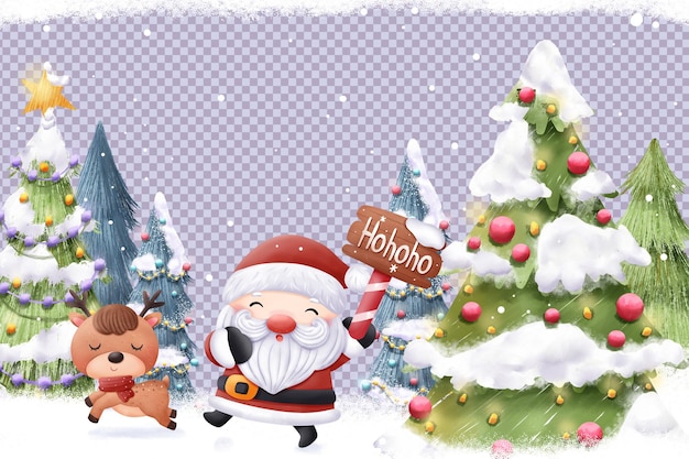 PSD joyful christmas greeting card