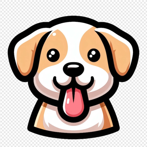 PSD joyful doggie png sticker