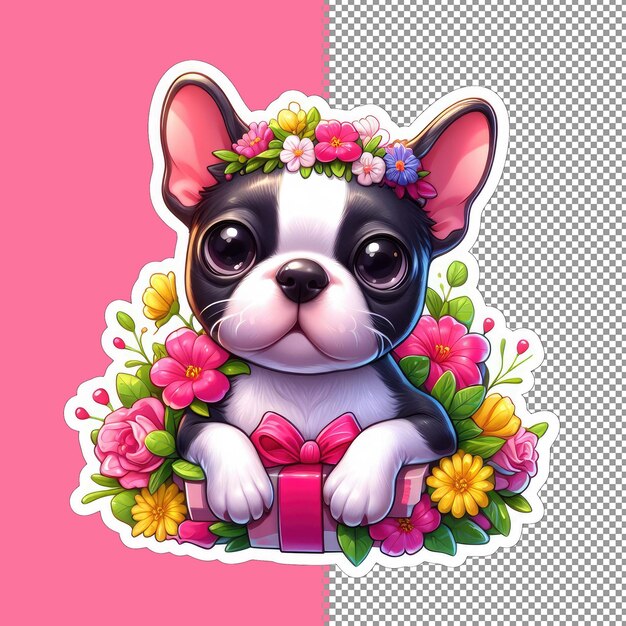 PSD puppy gioioso cartone animato immagine vettoriale png