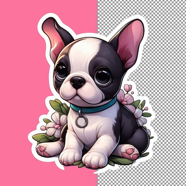 PSD joyful puppy cartoon vector image png