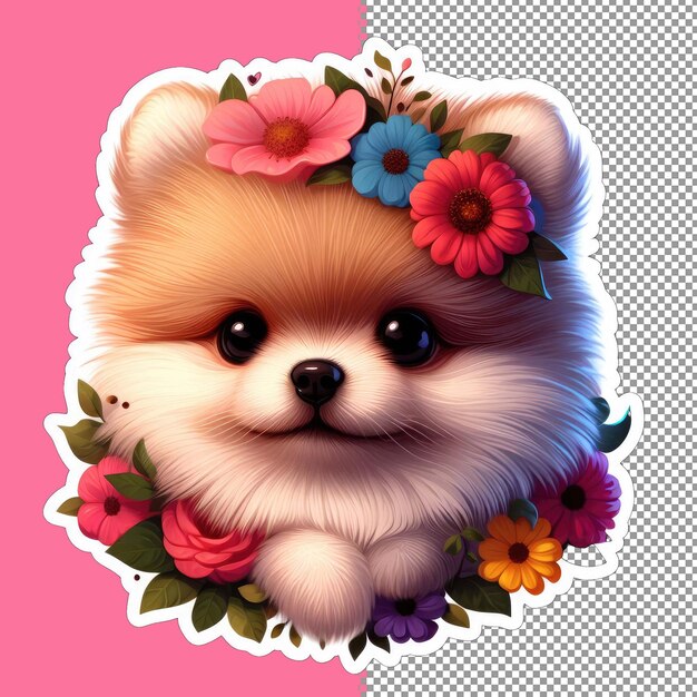 PSD puppy gioioso cartone animato immagine vettoriale png