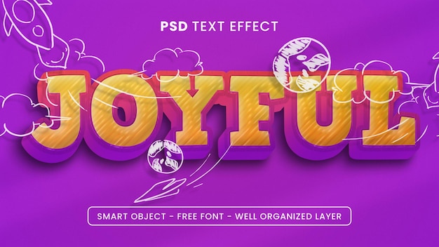 Joyful text effect