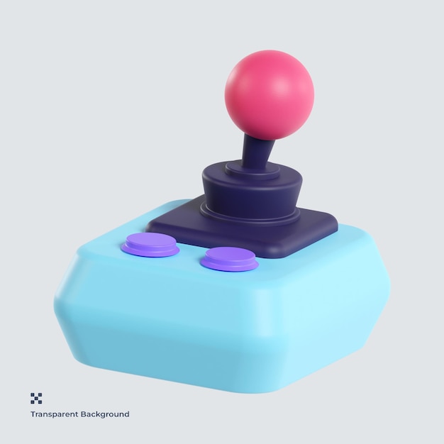 PSD joystick 3d illustration