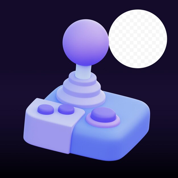 PSD illustrazione 3d del joystick