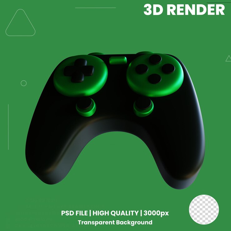 PSD joystick card 3d icon