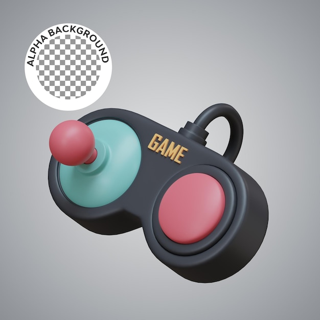 Joystick gaming pictogram 3d illustratie