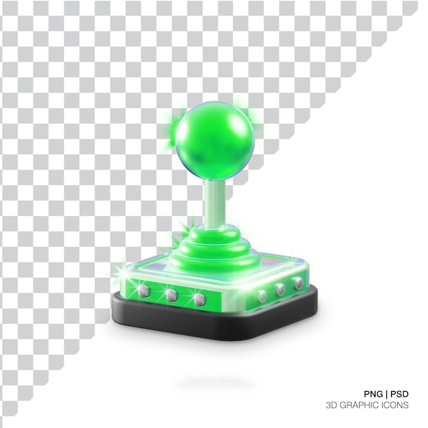 조이스틱 녹색 3d 아이콘