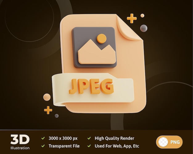Jpeg file art design 3d-иллюстрация