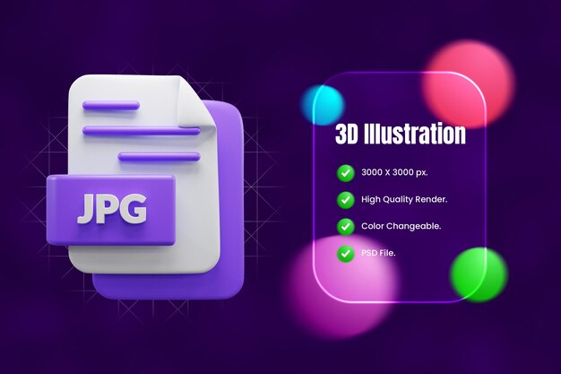 PSD 3d-икона файла jpg или иллюстрация 3d-иконы файла jpg