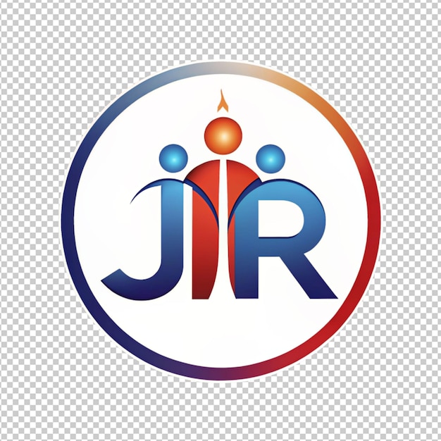 PSD jr text logo on transparent background