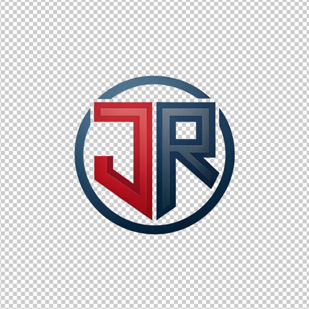 PSD jr text logo on transparent background