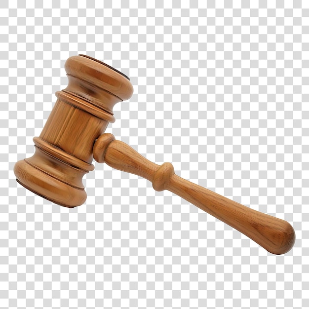 Judge gavel isolated on transparent background PNG